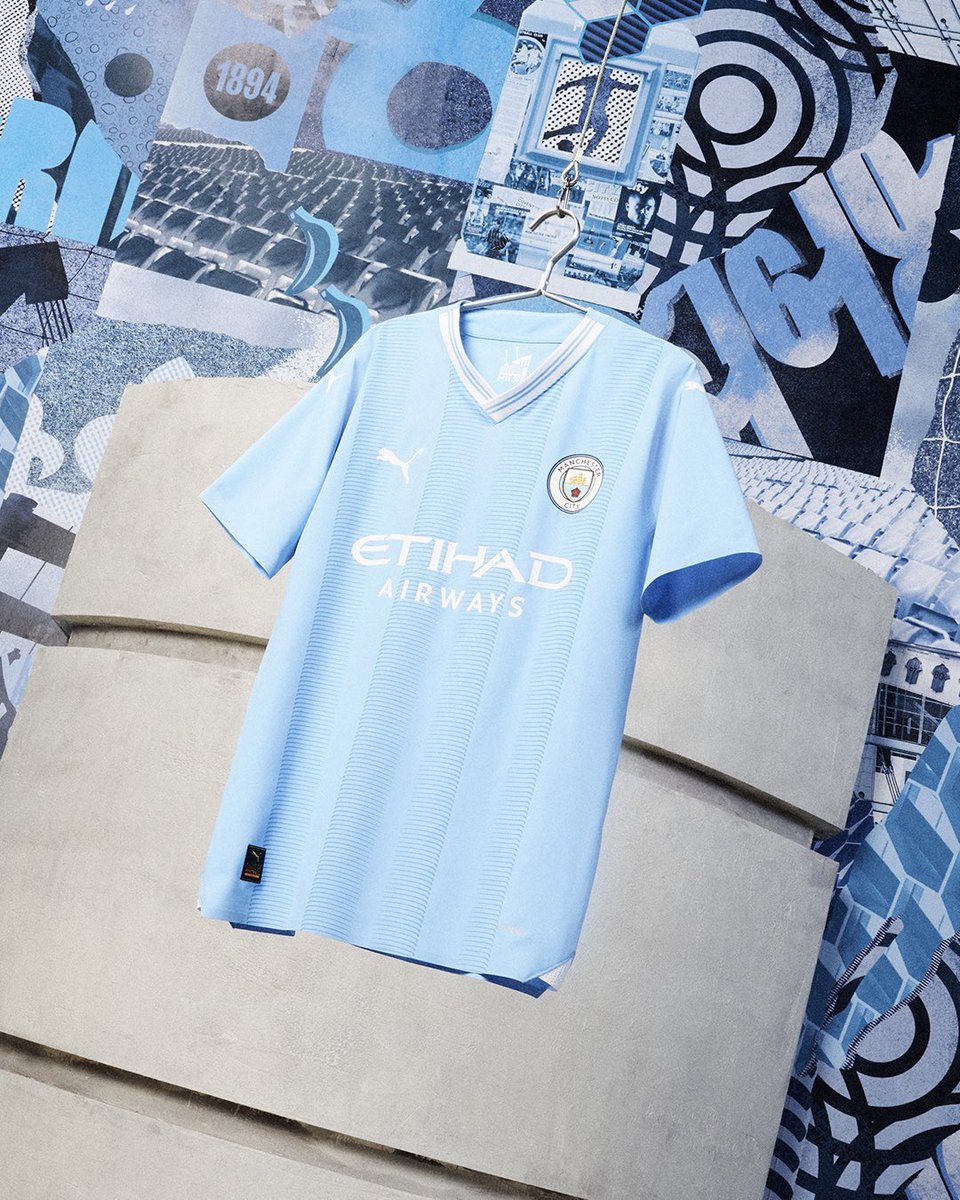 🚨 Nova camisa 1 do Manchester City para próxima temporada 💙 

🤨 Que nota você da pra ele ⁉️