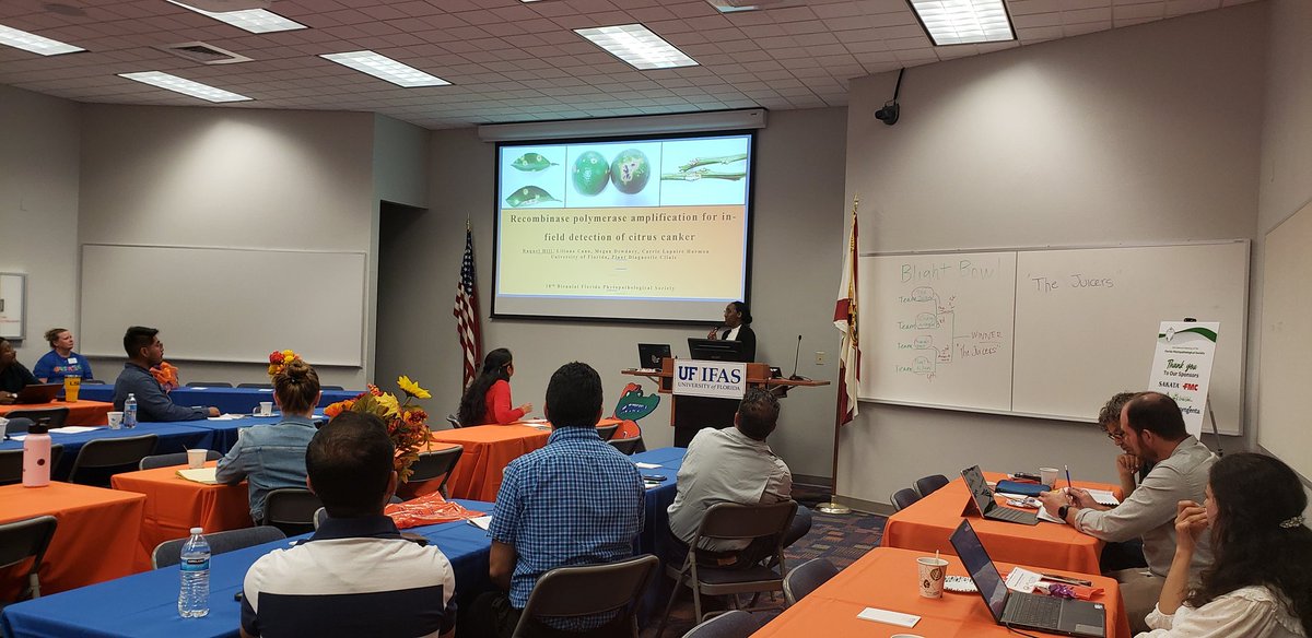 @flplantdr Ms. Raquel Hill presenting at the 18th Biennial Florida Phytopathological Society meeting from the UF IFAS Plant Diagnostic Center. Great job Raquel!
