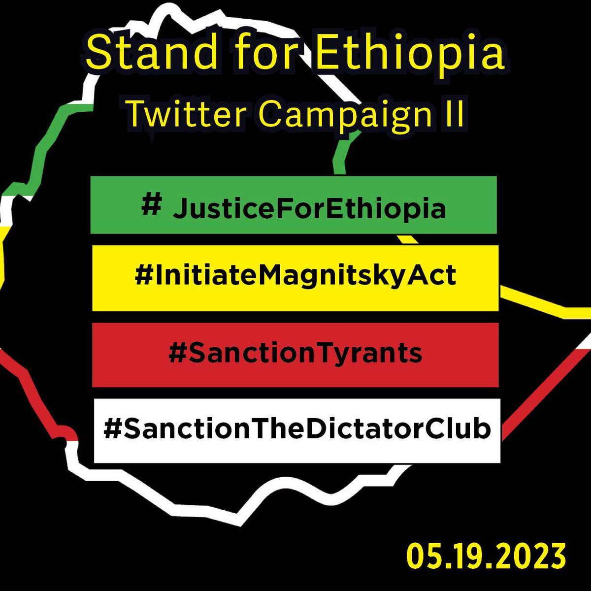 EmishawEskedar's tweet photo. ሁለተኛው ዙር የትዊተር ዘመቻ ዛሬ ከቀኑ 12 ሰዓት ላይ ይጀምራል። በሚለቀቀው ሊንክ ትዊት ለማድረግ ተዘጋጁ።
ግፈኛውን የብልፅግናን መንግስት በመረጃ የምናጋልጥበትን ዘመቻ በመቀላቀል ወደ ድርጊት ግቡ። 
#SanctionEthiopianGovt 
#JusticeForEthiopia https://t.co/Vre2F5JJD7