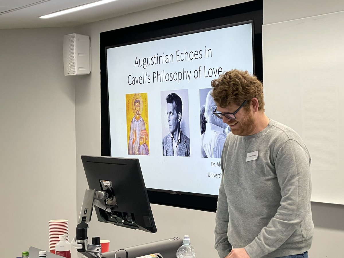 Cavell_love's tweet photo. The conference continues with @freudisfunny’s talk ‘Augustinian Echoes in Cavell’s Philosophy of Love’ https://t.co/zVC5A33ugZ