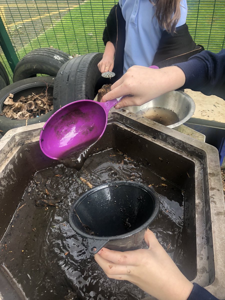 The mud kitchen was the most fun activity for <a href="/StPetersYr3/">St Peter’s Year 3</a> forest school group today. Lots of concoctions!