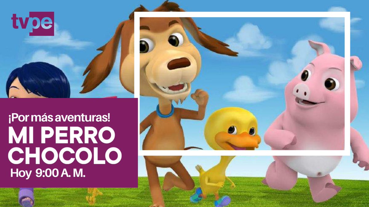 tvperupe's tweet photo. ¡El #PerroChocolo está listo para la diversión! 🐶✨
Sigue las aventuras del perrito más alegre de la televisión junto a sus inseparables amigos.
#LaSeñalQueNosUne https://t.co/fwSy0OjcoE