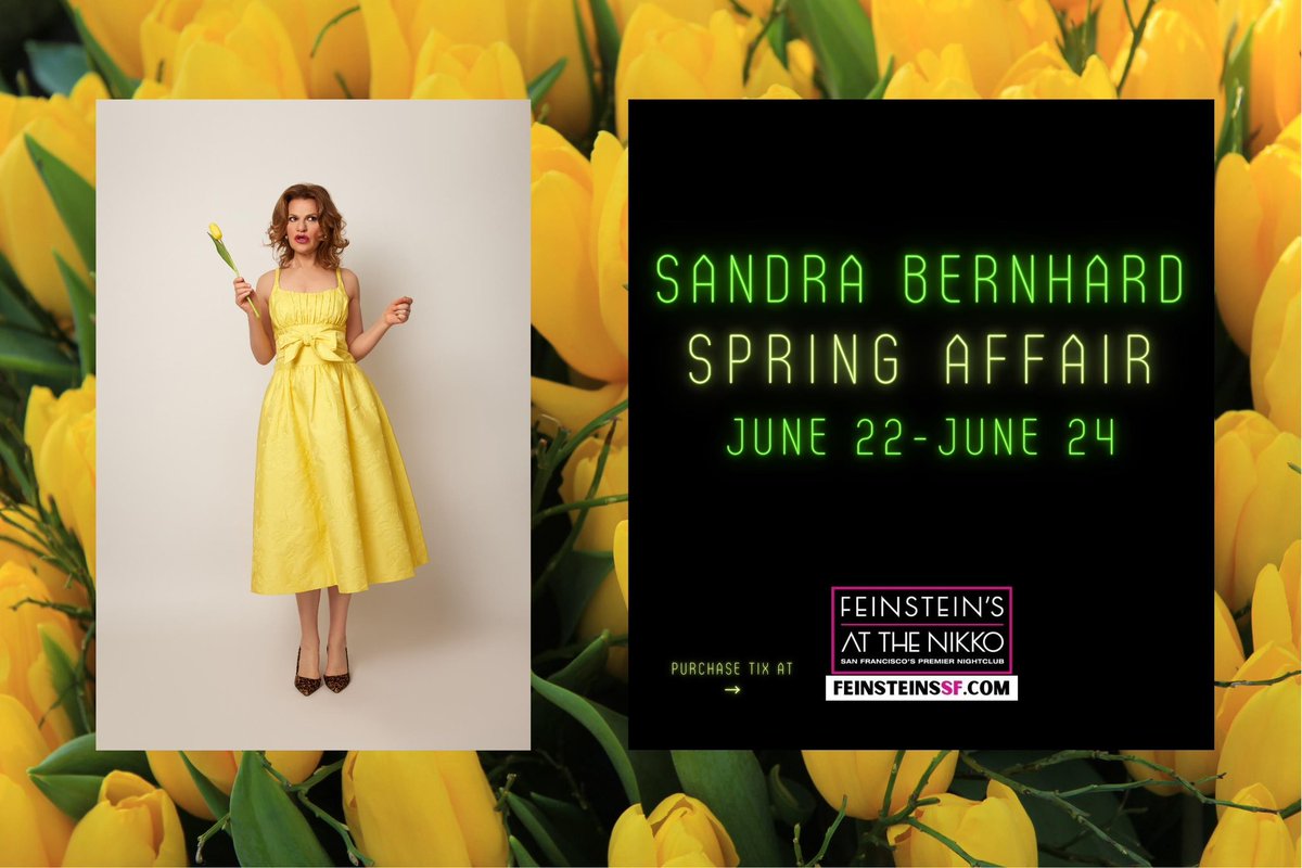 SandraBernhard's tweet photo. Baby we’re coming to San Francisco! #SpringAffair glamour June 22-24 @FeinsteinsSF get your tickets now! https://t.co/aG8Avkau5p