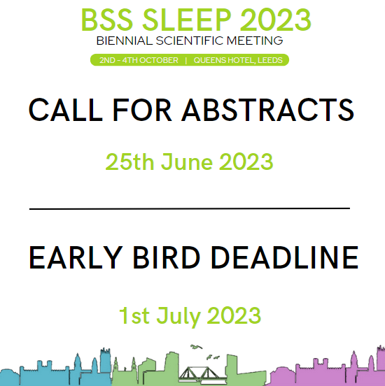 BritishSleepSoc's tweet photo. 🧑‍🤝‍🧑BSS Sleep 2023
📢Early Bird Registration Deadline
📅1st July 2023
https://t.co/cOZMZXiwlp https://t.co/QG65ydDsWu