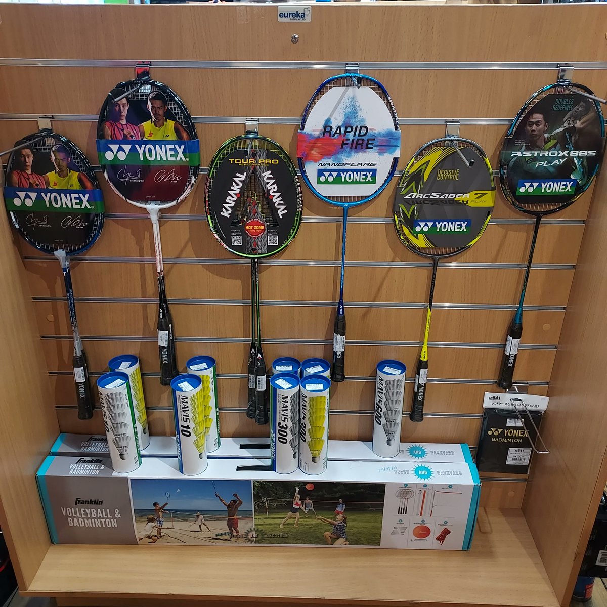 Our range of badminton rackets and accessories is now topped up and ready for the weekend!#herbertsport #eastgrinstead #badminton #gardengames #weekend #egindependentshops