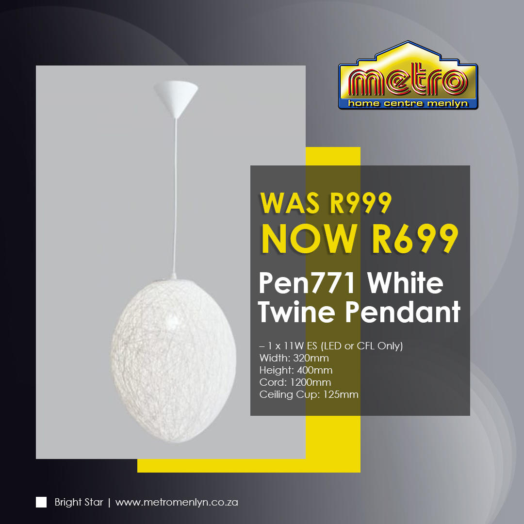 Shop online or In-store and save more on Pendants at Metro Menlyn 🔥🔥🔥👇👇👇
metromenlyn.co.za/product-catego…
.
.
.
#pendantlights #interiordesign #pendantlighting #lighting #pendantlight #pendant #homedecor #pendantlamp #pendants #pendantnecklace #metro_menlyn