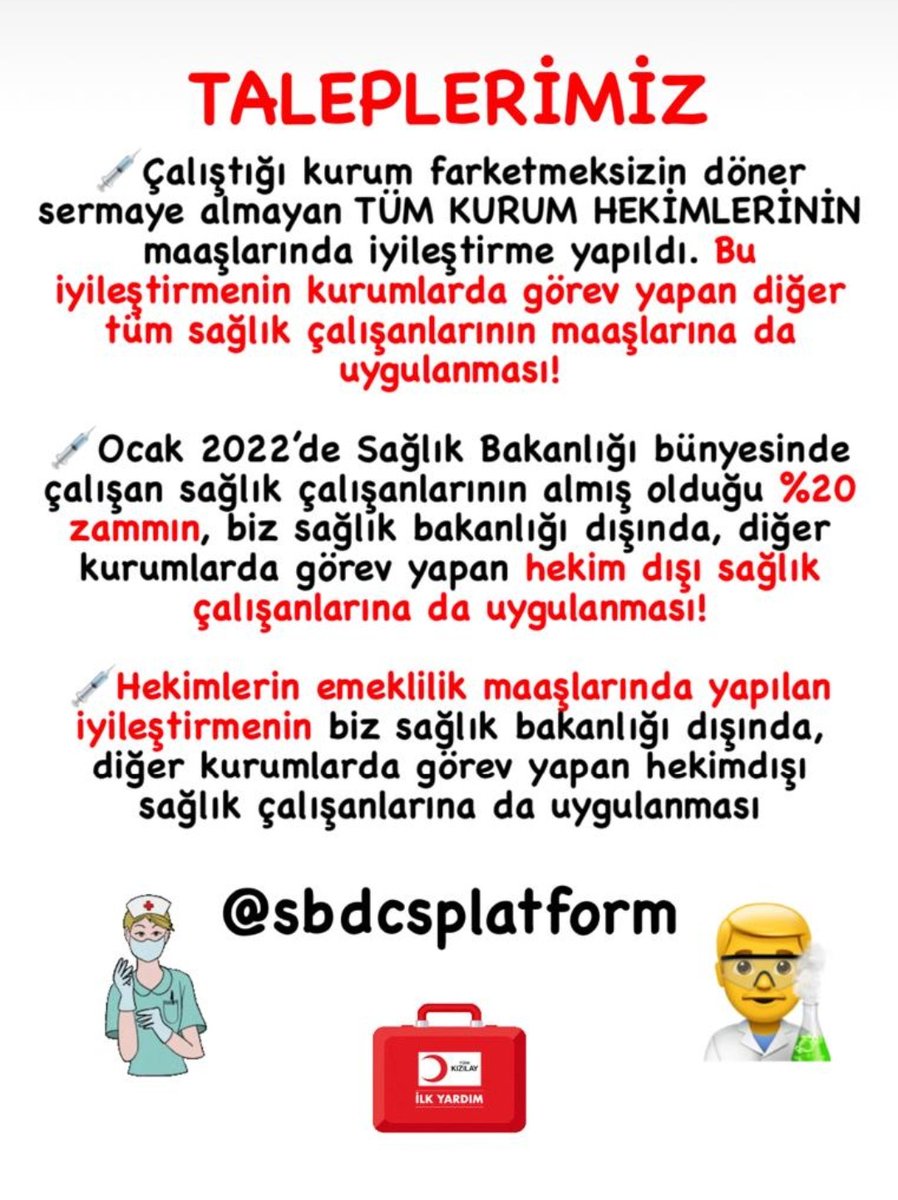 Saglıkçıyız biz , eşit işe eşit ücret hakkımız #üveysağlıkçı #bizdasağlıkçıyız @sbdcsplatform @FOXhaber <a href="/Kultursmerk4/">Kültürsanatsen</a> <a href="/saglikbakanligi/">T.C. Sağlık Bakanlığı</a>