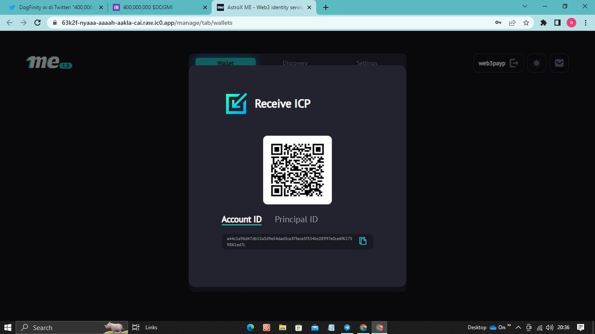 Web3Payp's tweet photo. @dogfinity a44c1a96d47db15a3d9e54dad3ca3f3ece5f334bc08997e0ce6f62759861ed7c $DOGMI - the first dog coin of #ICP https://t.co/J8N9QFPQ1g