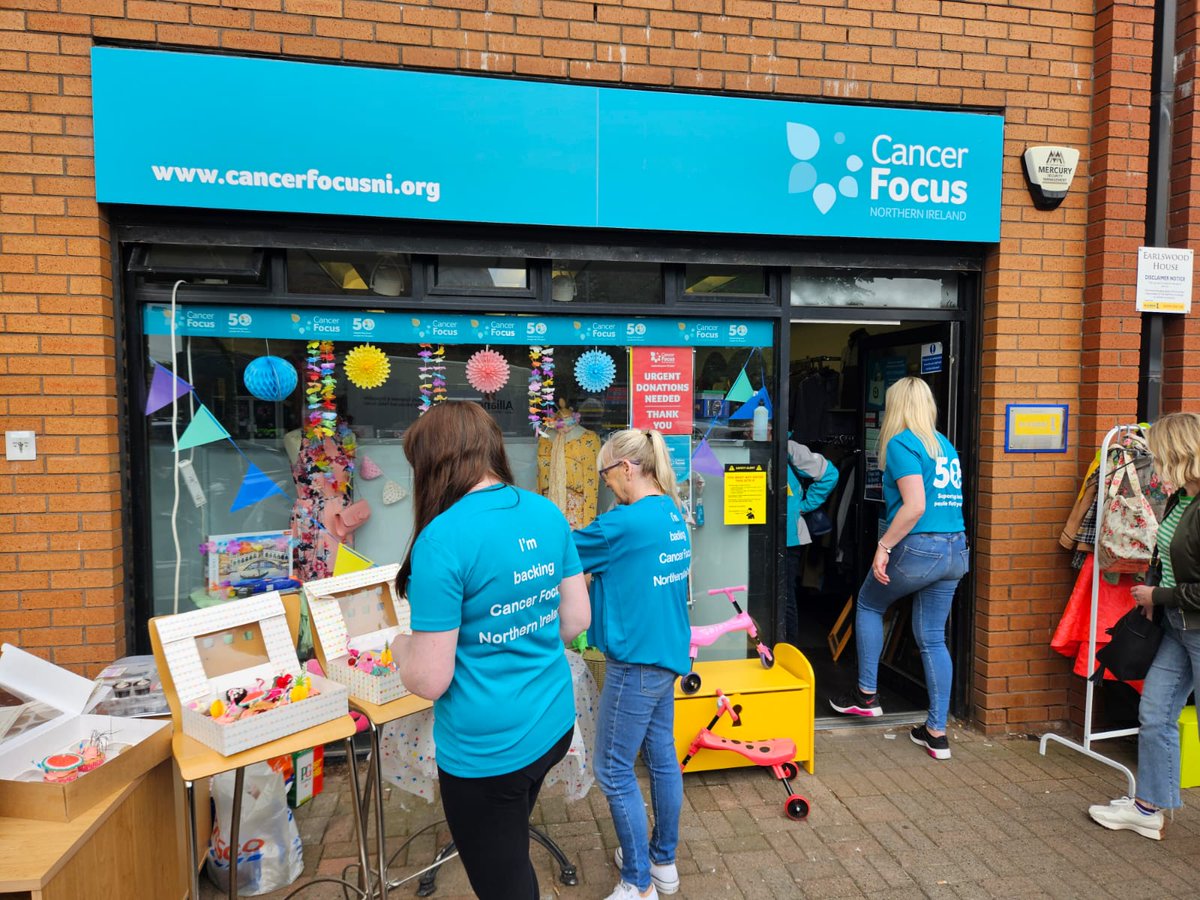 bitcni's tweet photo. What's happening in #Ballyhackamore? Looks like another shop 'takeover' as part of our Shops' Challenge today, with @CancerFocusNI shops from across NI being run by volunteering and fundraising businesses. Great to see the shop here so busy!! #shopschallenge https://t.co/78YHXD58ED