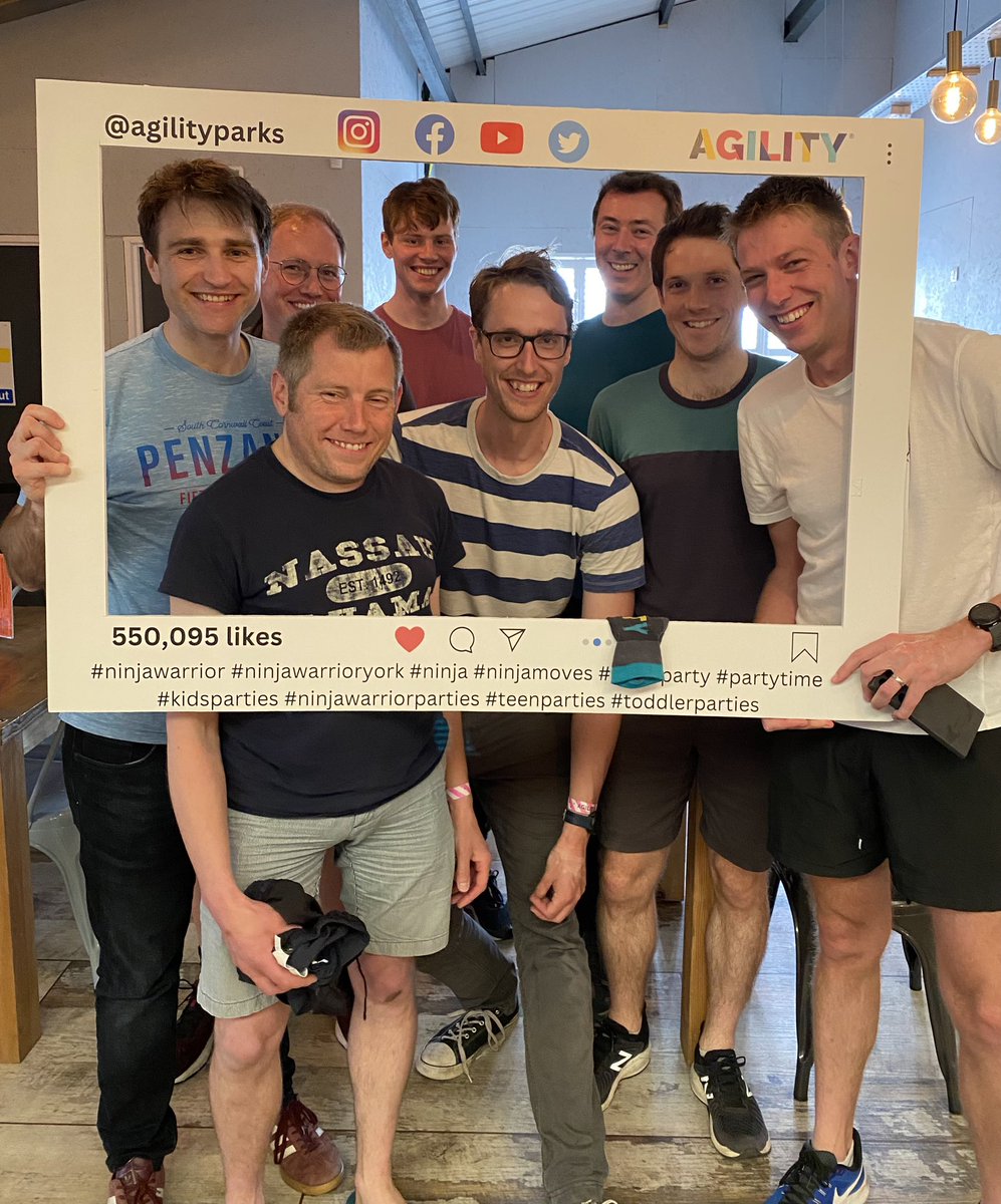 What better way to celebrate a stag do? #agility #agilityyork #agilityparks #ninjawarrior #ninjawarrioryork #thingstodoinyork #ninja #fun #stagdo #hendo #adultgroups
#teamsandgroups #teambonding