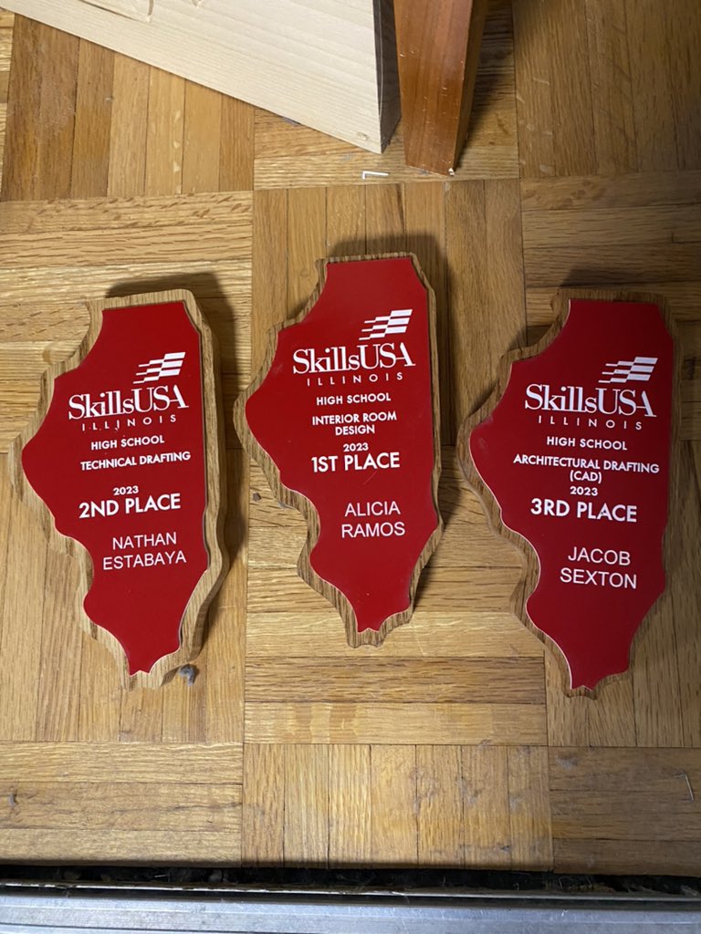 Some nice additions to the SkillsUSA display case!