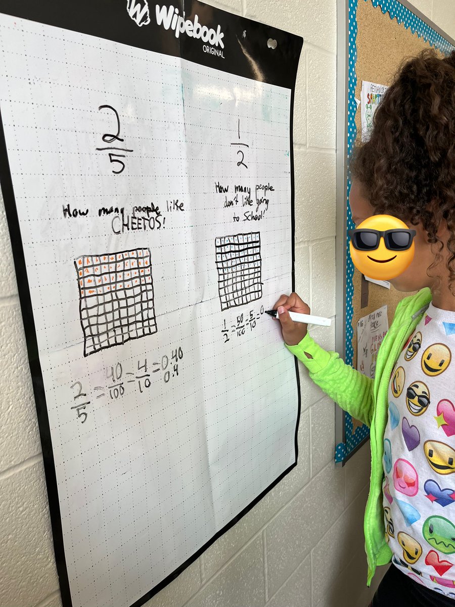 We are using models to relate fractions and decimal hundredths, and we’re considering how these fractions and decimals might arise in real-life situations 👍🏼 <a href="/margaret_ps/">Princess Margaret PS</a> <a href="/Wipebook/">Team Wipebook</a>