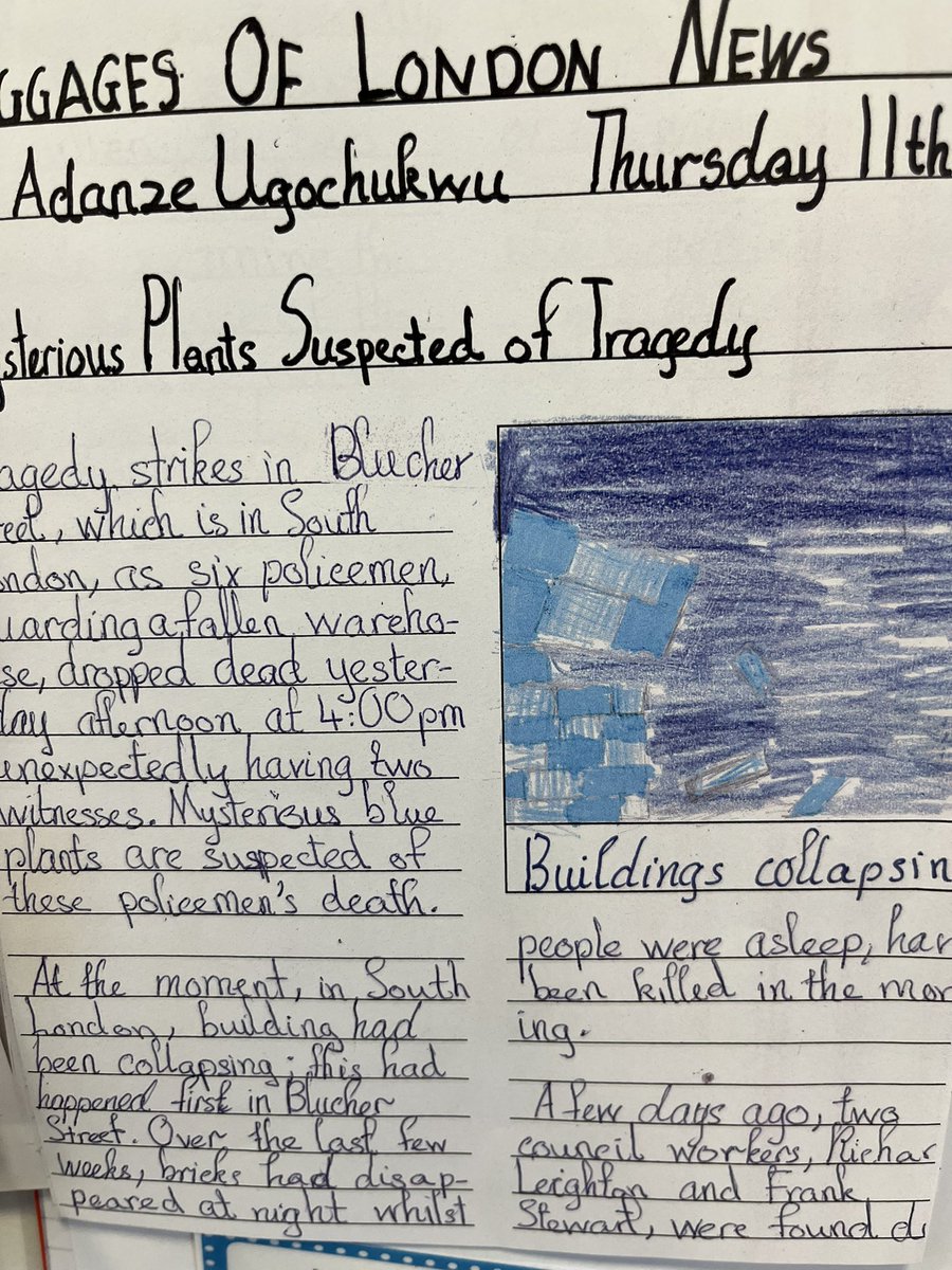 Our year 5s have written some brilliant newspaper reports based on ‘Boy in the Tower’ by Polly Ho-Yen  <a href="/bookhorse/">Polly Ho-Yen</a> we think it’s the best book we’ve read so far this year!
