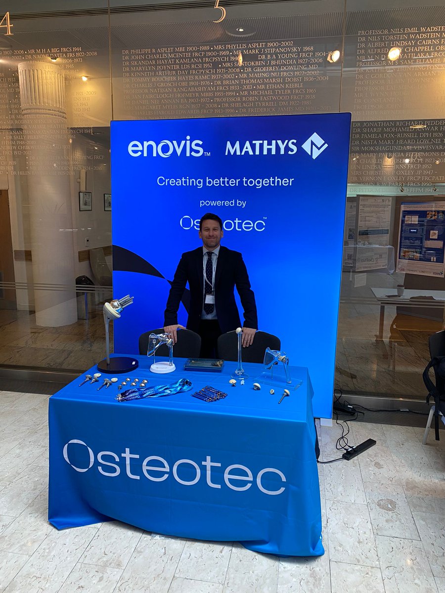 Osteotec's tweet photo. We are thrilled to be exhibiting at the London Shoulder Meeting at The Royal Society of Medicine.
Join us at our booth as we proudly present our fantastic @enovismedtech and Mathys shoulder portfolios.
@OR_UK
#Shoulder #UpperExtremities #Orthopaedics https://t.co/GkJxCWrQxo