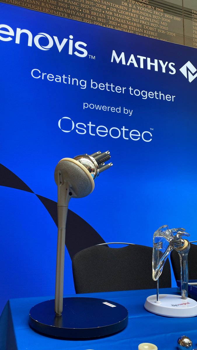 Osteotec's tweet photo. We are thrilled to be exhibiting at the London Shoulder Meeting at The Royal Society of Medicine.
Join us at our booth as we proudly present our fantastic @enovismedtech and Mathys shoulder portfolios.
@OR_UK
#Shoulder #UpperExtremities #Orthopaedics https://t.co/GkJxCWrQxo