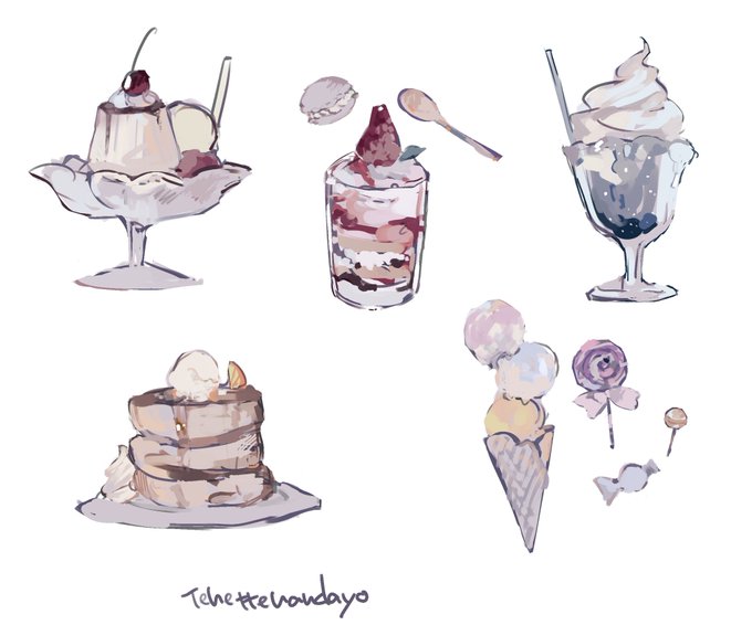 「sweets white background」 illustration images(Latest)