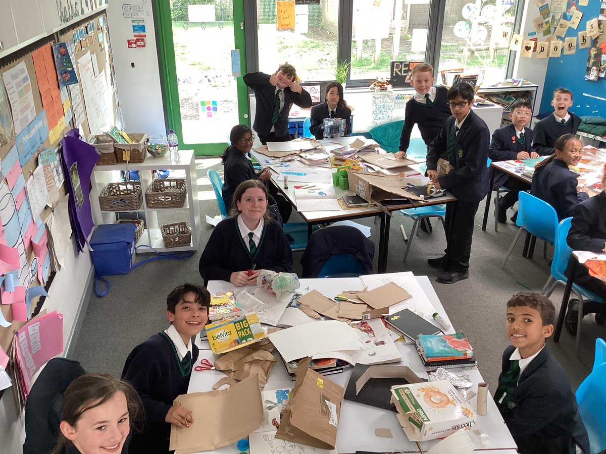 Starting our recycled art final pieces today! #WeAreBrightFutures #ltpaart