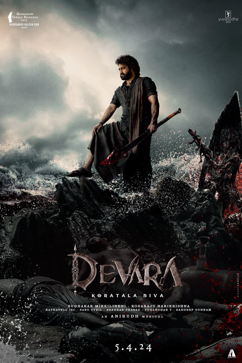 EastBoxOffice's tweet photo. #Devara - THE LORD OF FEAR is here🔥🔥

Happy Birthday @tarak9999 ❤️‍🔥❤️‍🔥

#NTR30FirstLook #NTR30 

#HappyBirthdayNTR ❤️‍🔥

#KoratalaSiva #SaifAliKhan #JanhviKapoor @NANDAMURIKALYAN @anirudhofficial @RathnaveluDop @sabucyril @sreekar_prasad @YuvasudhaArts @NTRArtsOfficial https://t.co/gii1MIcxAR