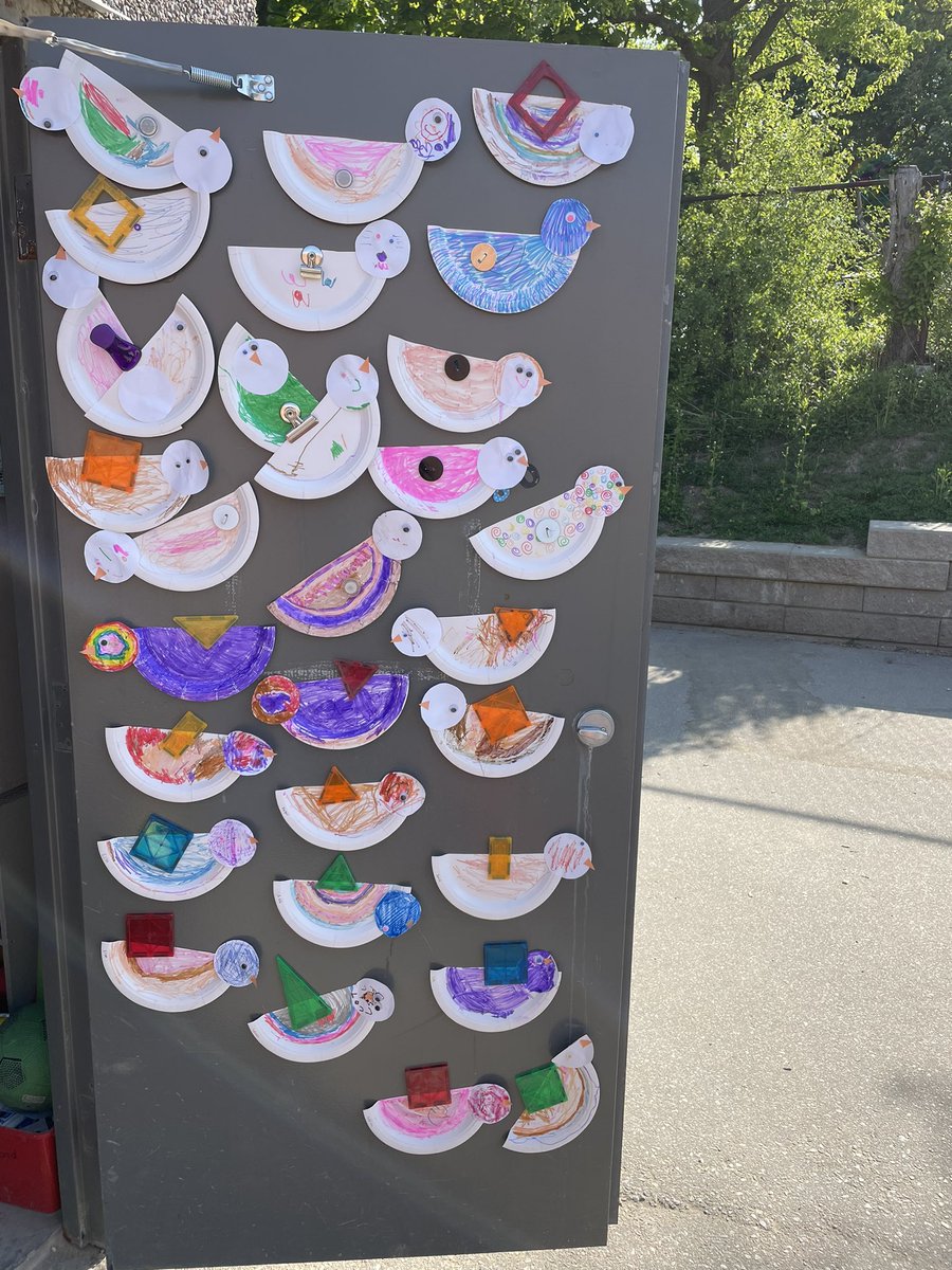 Stewart0418's tweet photo. Birds of the same feather flock together!! Check out our kinder flock! Signs of Spring are so exciting to explore! @SouthsidePublic https://t.co/SqhYYqPLSo