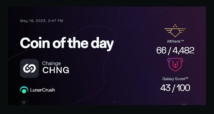 Chainge is Coin of the Day on #LunarCrush!

Galaxy Score™ 43/100
AltRank™ 66/4482
Price $0.1143  +2.803%  

View real-time #chainge metrics at lnr.app/s/qGO7ZY $chng