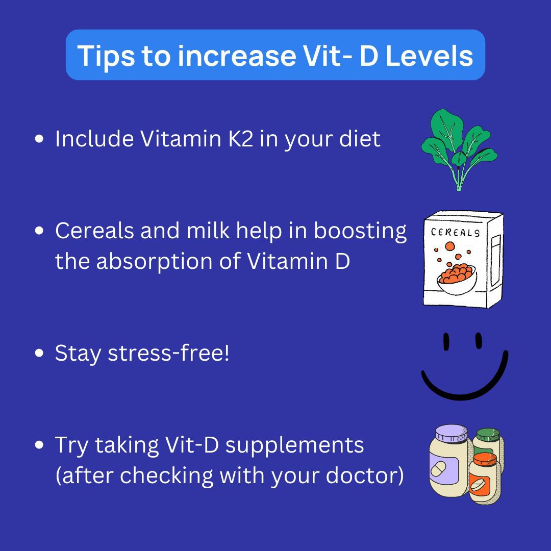 Did you know? 
Nearly 76% of the Indian population suffers from vitamin D deficiency!

Don't worry! We've got your back :)

Here are a few tips for increasing your Vit-D Intake!🌞

#vitaminD #vitamin #neodocs #healthcare #tips #healthy #measurewhatmatters #urinetestkits #twitter