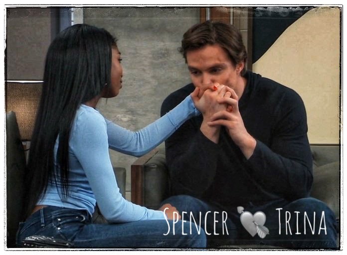 Loved back-to-back days of PDA moments for #Sprina! Cute, fun, flirty, & sweet…Nic & Taby executed perfectly. We got Trina’s indirect love confession…then Spencer dropped the hair caress & hand kiss moves on her 🫠🥵 The Sprina full-on PDA era is a vibe…more please! #GH