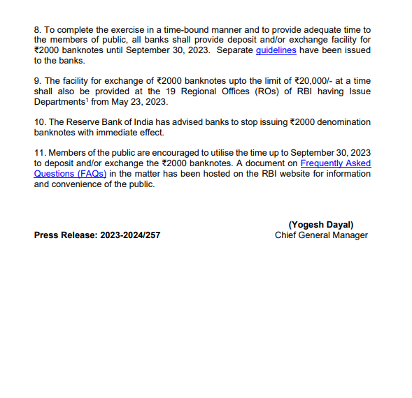 thevoiceoftrust's tweet photo. Reserve Bank of India has advised banks to stop issuing Rs 2000 denomination banknotes with immediate effect though banknotes in Rs 2000 denomination will continue to be legal tender. https://t.co/ZFK9lhIned