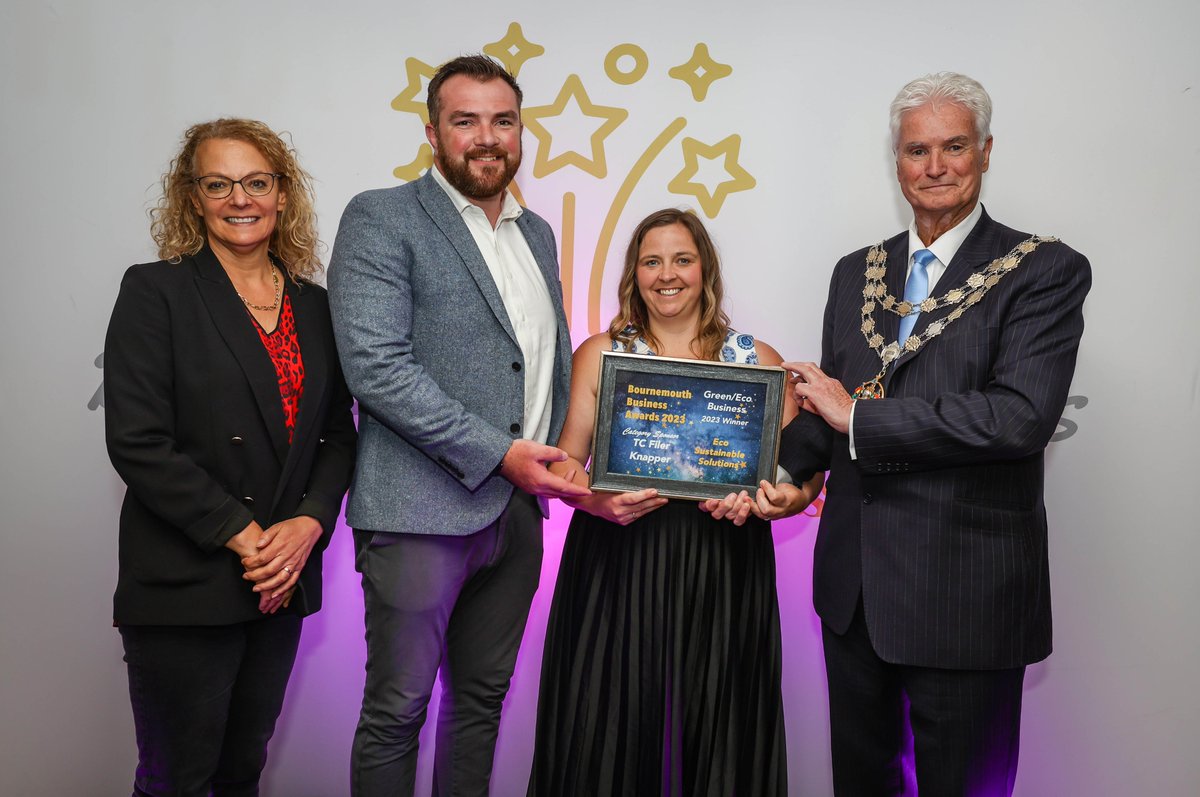 Another great win for #ecosustainablesolutions in our #green category. Thanks to Mayor Cllr Lawton and Lucy Filer  the sponsor from <a href="/FilerKnapper/">FilerKnapper</a>