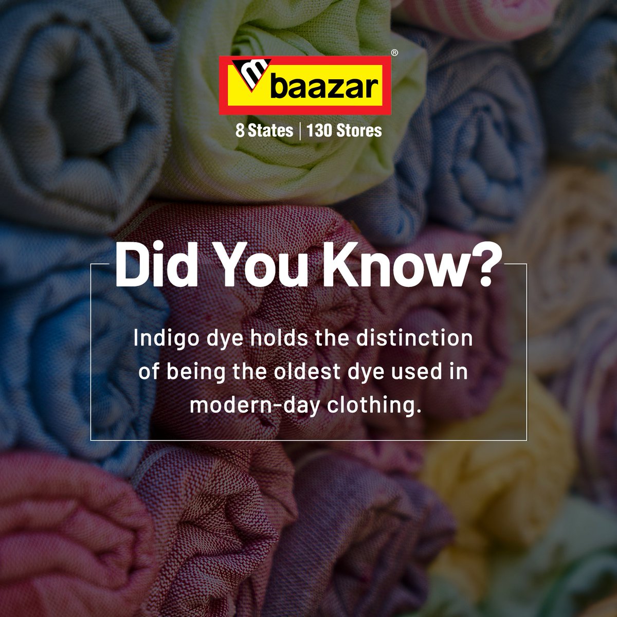 Indigo, as the oldest dye, maintains its relevance in modern textile industries and remains prevalent in both traditional dyeing techniques and contemporary fashion. 

#mbaazar #thefashionstore #comfortableclothing #fashionfacts