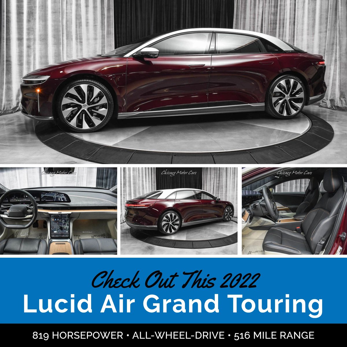 The Lucid Air is a gorgeous and luxurious full-electric sedan! It’s a much larger sedan than any other electric car on the market, the fit and finish is impeccable, and the drive experience is top-shelf. Come by to check out in such a cool vehicle!
