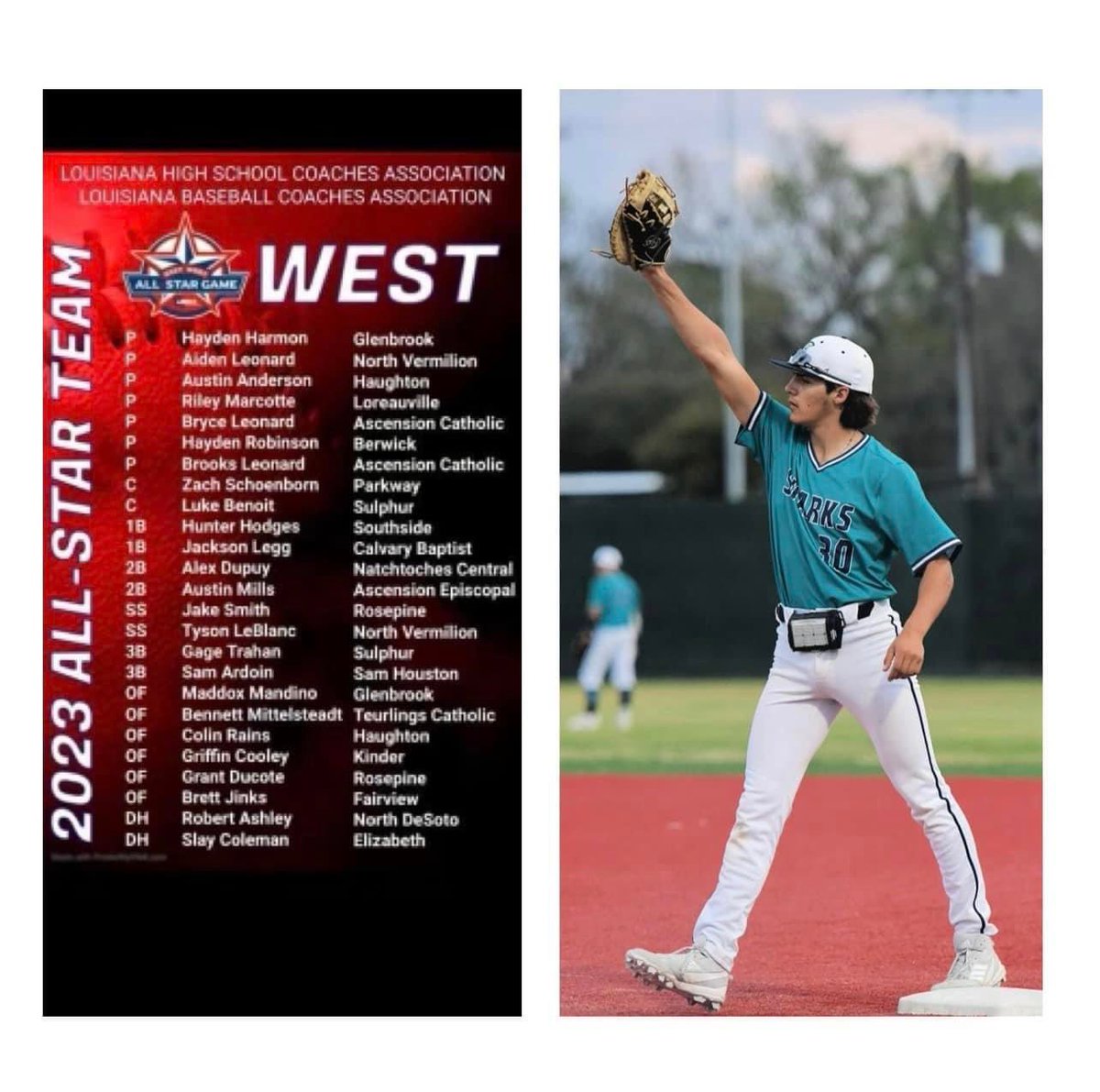 Good luck to <a href="/HunterHodges30/">Hunter Hodges</a> today in the LBCA All-Star Game!!! <a href="/lbcaupdates/">LouisianaBCA</a>