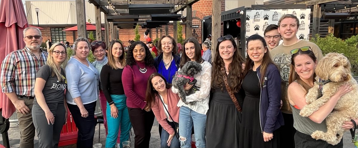 📸 Check out this amazing snapshot from our recent Women in Radiology sponsored happy hour! 🎉 We had a fantastic turnout with faculty, residents, technologists, and even some adorable puppies! 🐶💕  #Radiology #WomenInRadiology #HappyHourFun #YaleRadiology