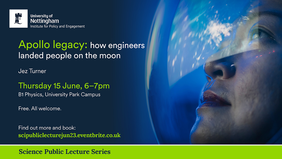 Next months' Science Public Lecture has been announced! Jez Turner will be talking about the engineering behind the Apollo programme. Register here: scipubliclecturejun23.eventbrite.co.uk