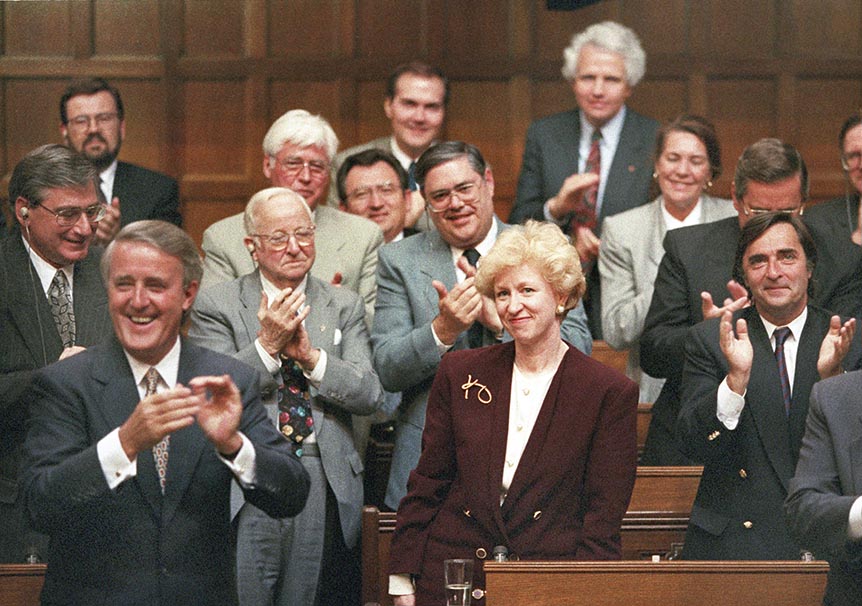 Chipman77's tweet photo. Did you know: 

As federal Justice Minister, it is thanks to  Kim Campbell that:

■ In November 1992, she announced that Canada was lifting its ban on homosexuals in the Canadian Forces, allowing them to serve openly and live on-base with their partners. https://t.co/ifdXbm8B9f
