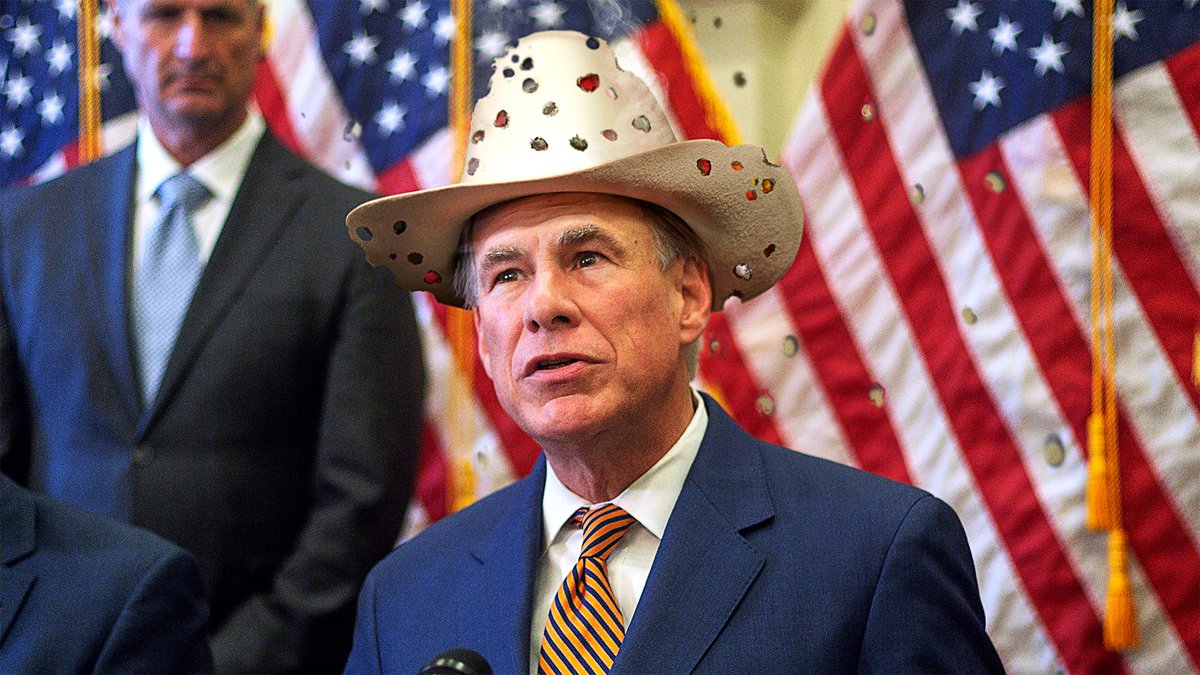 Ricocheting Bullets Swiss Cheese Greg Abbott’s Hat During Press Conference bit.ly/45eBwZF
