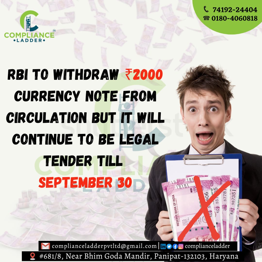 complianceladdr's tweet photo. RBI asks banks to stop issuing ₹2,000 notes with immediate effect..

#2000note #Currency #2000currency #latestnewstoday #BreakingNews https://t.co/JClxoUwWca