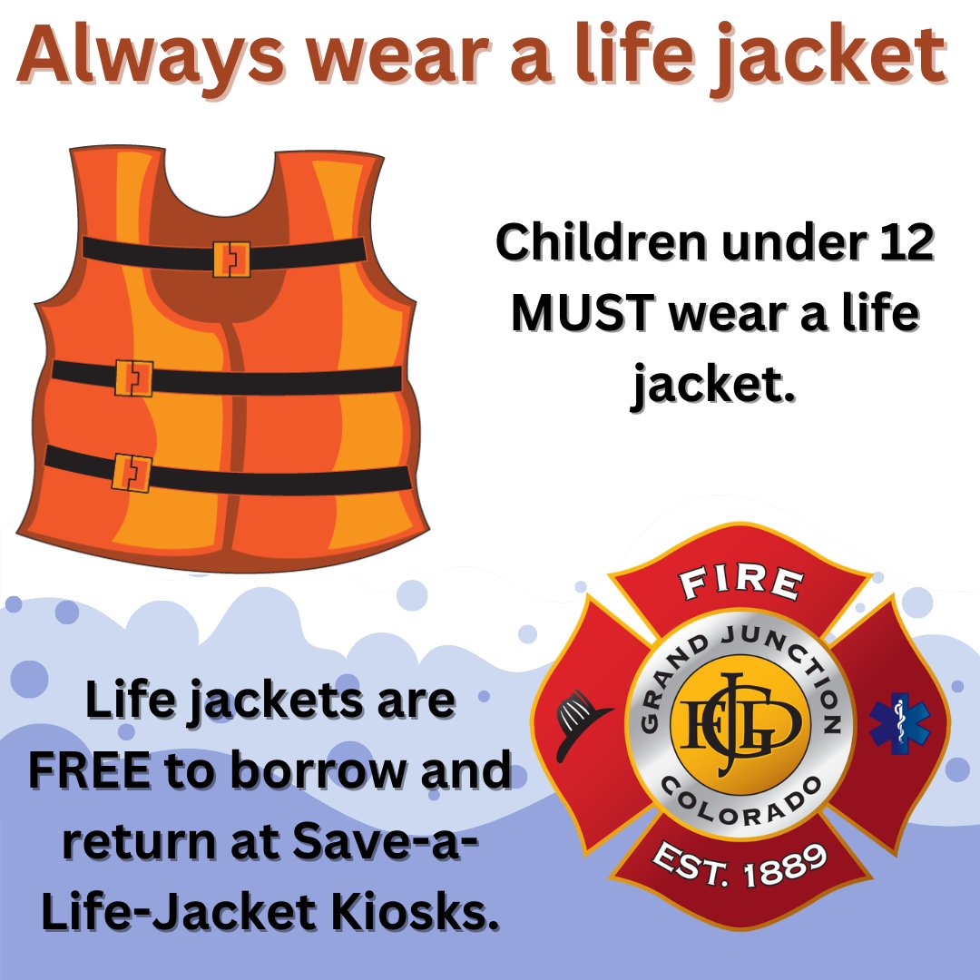 FireGJFD's tweet photo. !!Caution Advised: Rising Water in Rivers Expected Through Next Week!! 
Use extreme caution when near the river this week and next as water levels continue to rise.
#TakingCareGJ #RiverSafety #StaySafe #CautionAhead https://t.co/H3zN3g5TlA