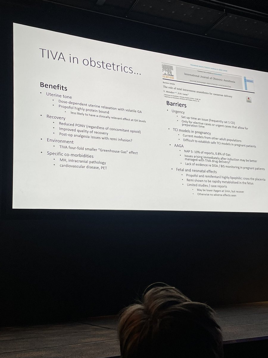 TIVA in obstetrics - definitely a growing area #OAA2023