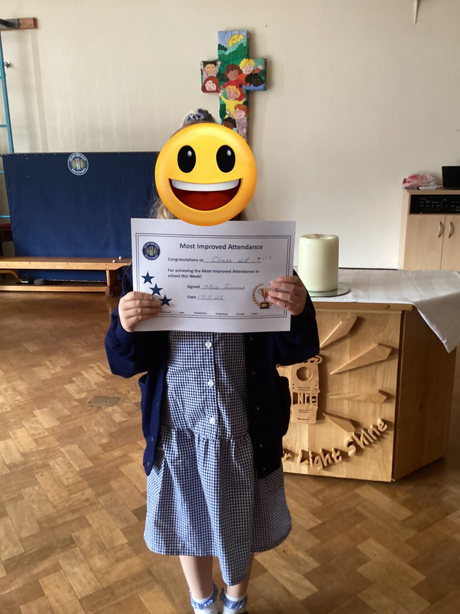 Class 2A have had the most improved attendance this week! Well done.  #attendancematters