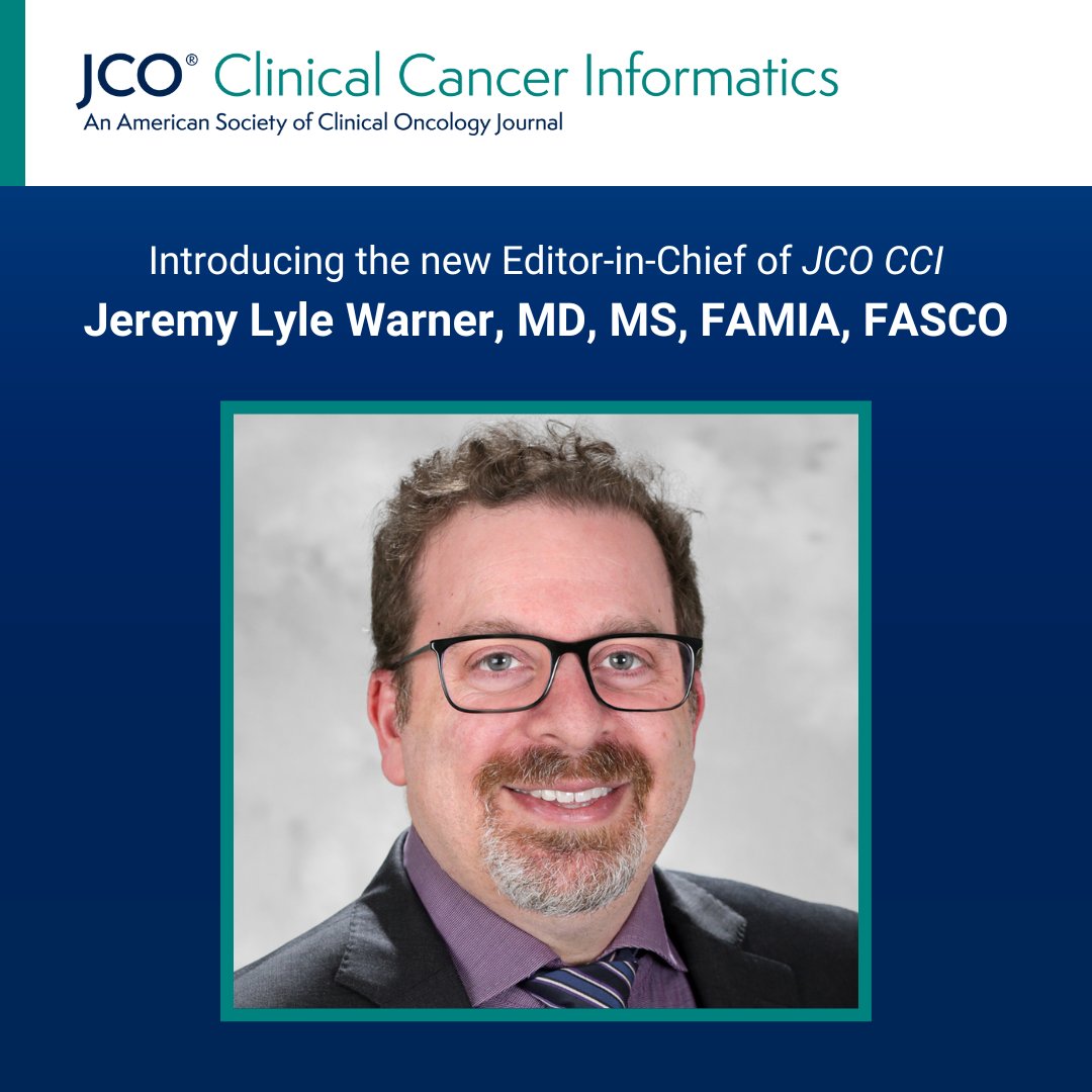 We’re pleased to announce that Dr. Jeremy L. Warner has been named the new Editor-in-Chief of #JCOCCI with his five-year term beginning June 1. Read more: fal.cn/3ynTr