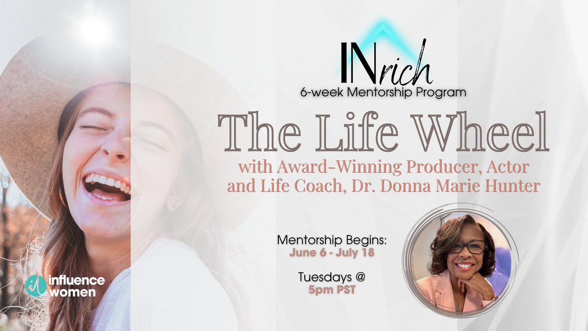 Feel rejected? Need financial insight? Check out the next #InfluenceWomen #life-coaching mentorship June 6th!
Register - influencewomen.org 

#influencewomen #womeninfilm #womeninentertainment #coaches #leadership #rejection #finances #intimidaton #WomensIssues #lifewheel