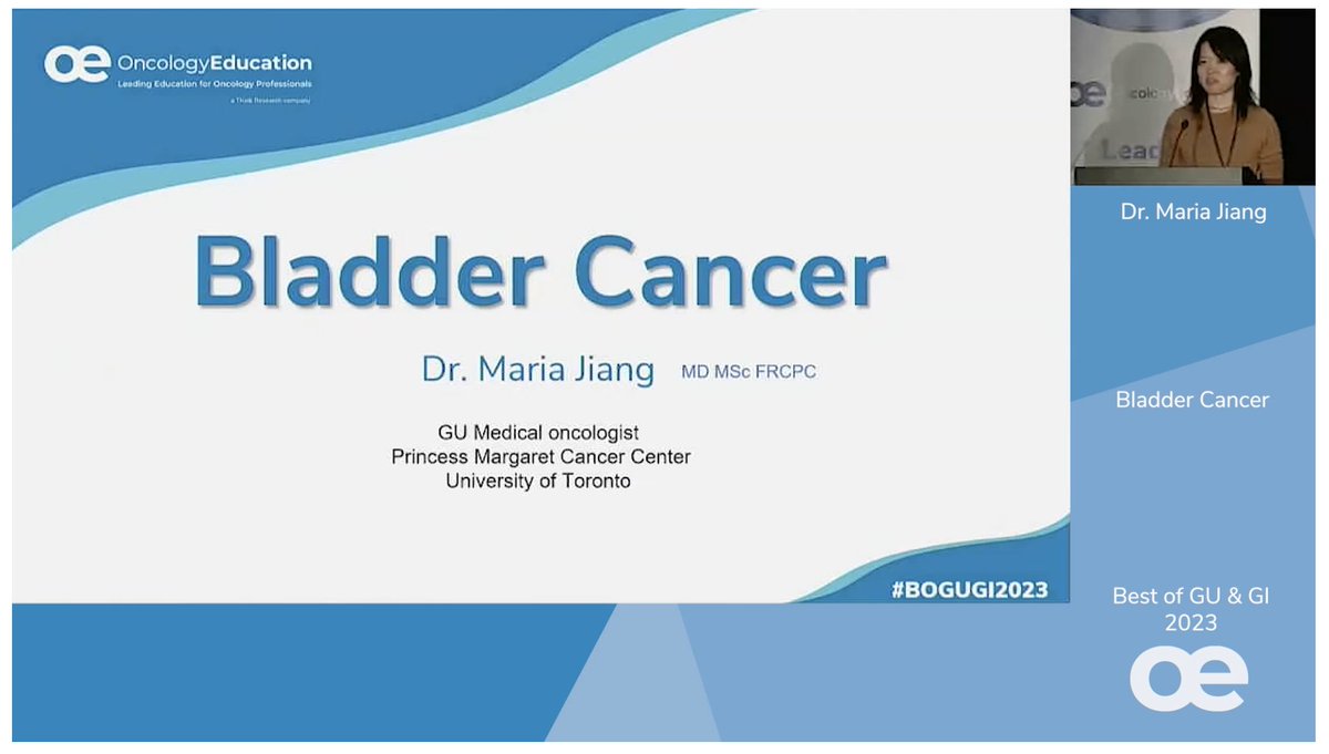 May is #BladderCancerAwareness month. Watch @DiMariaJiang presentation @ Best of GU & GI: 

➡️ nonmetastatic #bladdercancer stages 
➡️ novel therapies for high-risk non-muscle invasive bladder cancer
➡️ treatment landscape for metastatic bladder cancer

ow.ly/fyBT50Os1mt