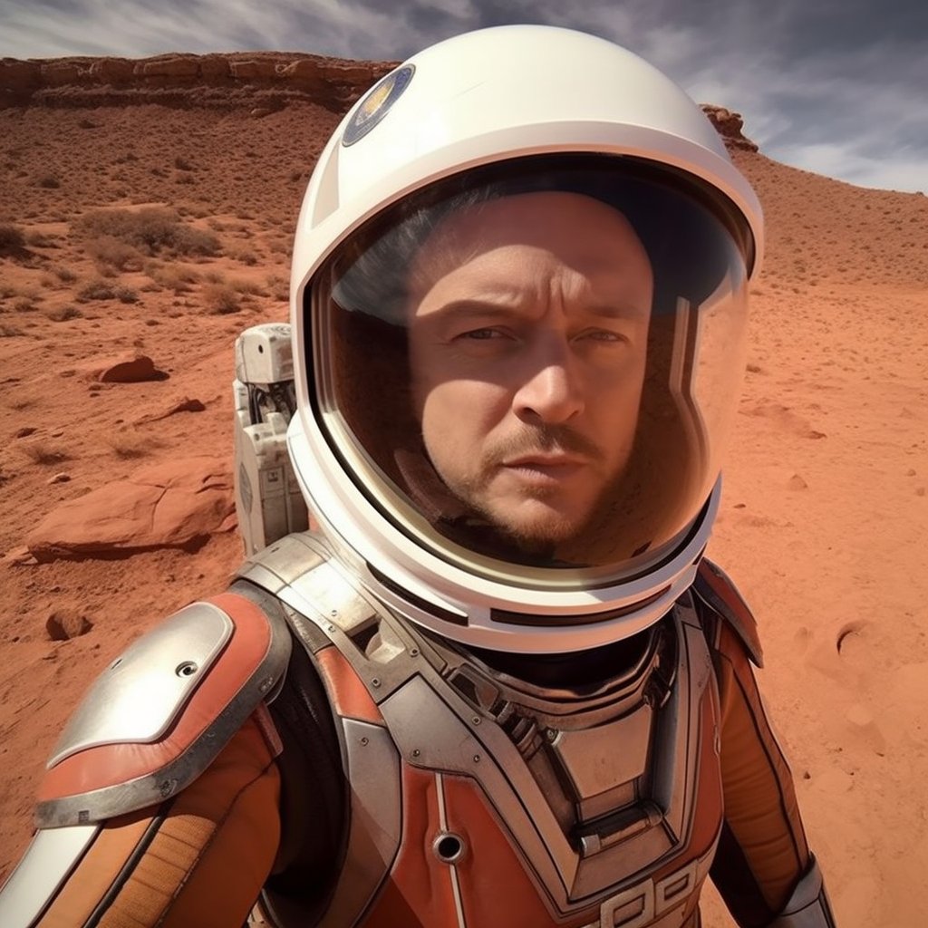 'A hyper-realistic GoPro selfie of Elon Musk in a spacesuit on Mars.'

#midjourney #aiartcommunity #AIArtworks