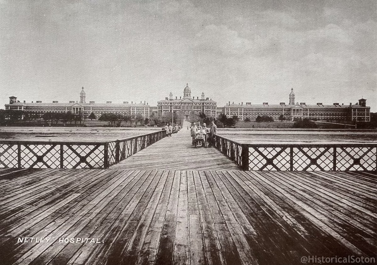 #OnThisDay in 1856, Queen Victoria laid the foundation stone for the huge new military hospital at Netley. She had personally advocated its construction and it would be named the Royal Victoria Hospital. Today, the site is a park and of the main building, only the chapel remains.