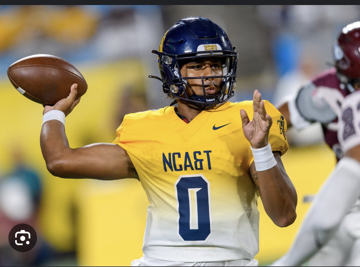 After a great conversation with @FBCoachBankins I’m bless to receive an offer from North Carolina Agricultural and Technical State University! @NCATFootball @ReggieWhite90 @RayIsaacSchool @QB_Factory @JeremyO_Johnson @BrianDohn247