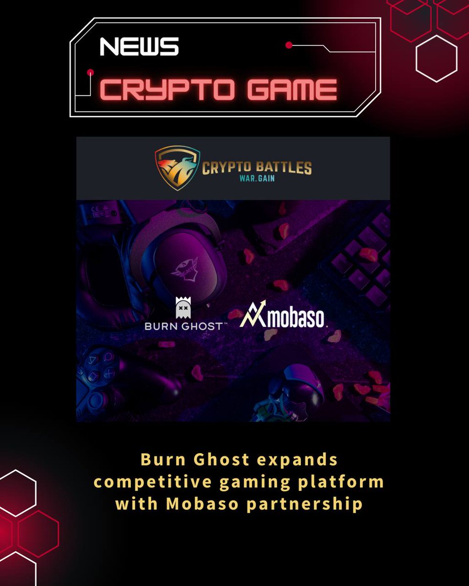 Cryptobattlesio's tweet photo. Exciting partnership : Multiplayer casual #gaming platform #BurnGhost joins with publisher #Mobaso Games. Get ready for a wider range of games on Burn Ghost as Mobaso brings over 500 titles to their competitive #NFT prize-based system. CEO Steve Curran is thrilled about this! https://t.co/2OWRXCT6xr