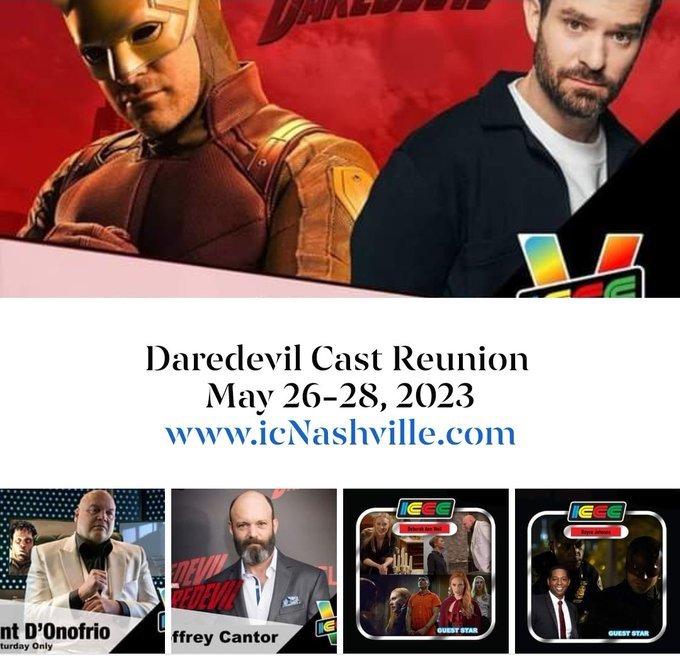 ICCC 2023 Daredevil Reuinion Update! See you next week,
May 26-28, 2023
.
.
.
.
#Marvel #autographauthentication #autographs #photoops #photoop #meetandgreet #scifi #conlife #Nashville #daredevilnation #daredevil #daredevils #daredeviledit