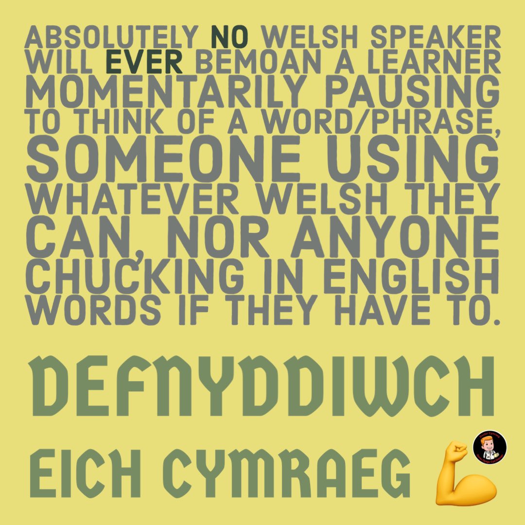 CymraegDoctor's tweet image. DEFNYDDIWCH EICH CYMRAEG
Use your #Cymraeg