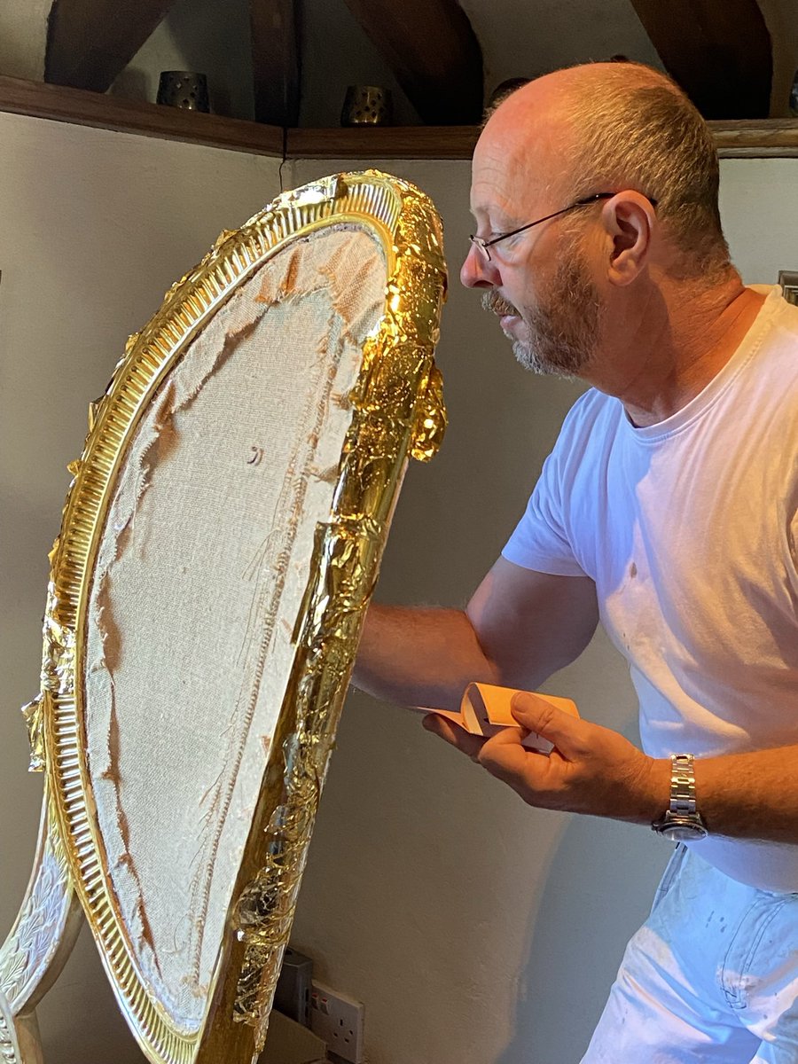 selectdecorator's tweet image. Had the honour of restoring / gilding three amazing thrones. It was a labour of love using old techniques like rabbit glue. And £1,500 worth of gold leaf
