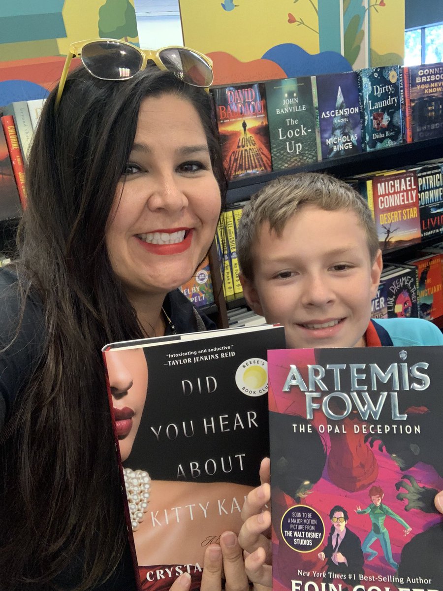 My 12 year old had no school today and asked me to take him to the book store. How lucky am I that my son reads? 

#didyouhearaboutkittykarr
#artemisfowl
#kidswhoread
#books 
#bibliophile 
#amreading